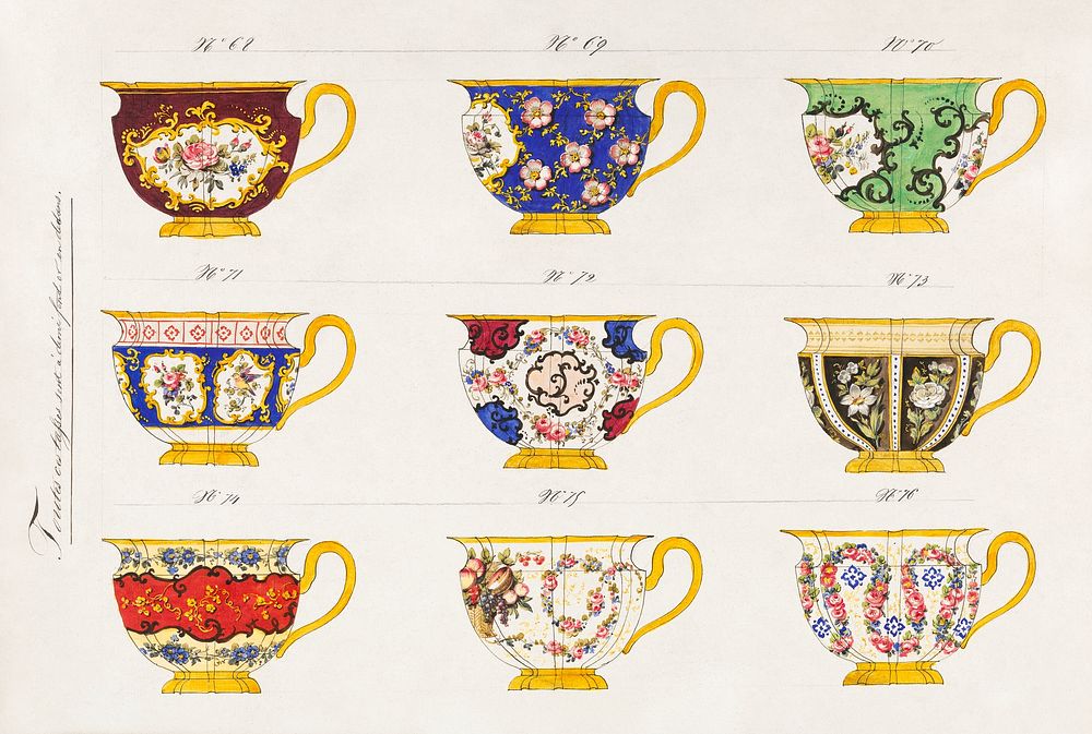 Porcelain Designs (1825&ndash;50). Original public domain image from The MET Museum. Digitally enhanced by rawpixel.