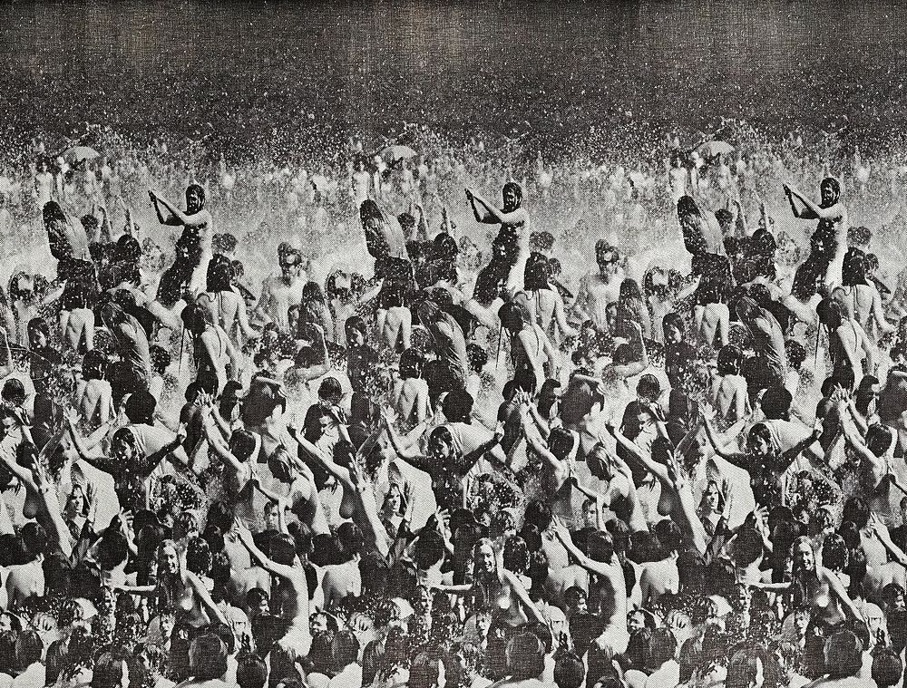 Woodstock (1970) people cheering, vintage photo. Original public domain image from The Minneapolis Institute of Art.…