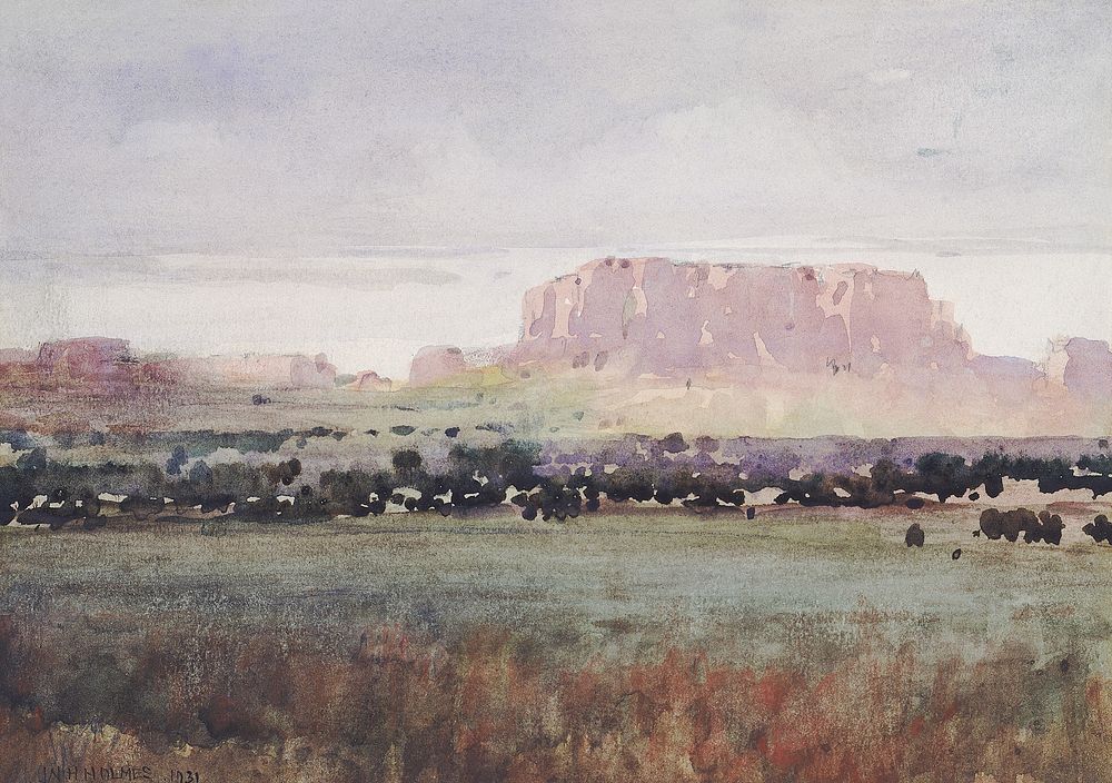 In the Plateau Country, Colorado (1931) vintage painting by William Henry Holmes. Original public domain image from The…