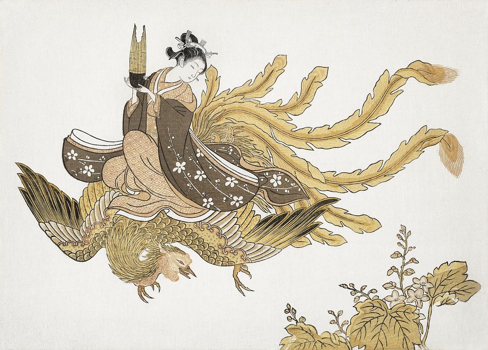 Disguised Immortal by Suzuki Harunobu. Original public domain image from The Metropolitan Museum of Art. Digitally enhanced…