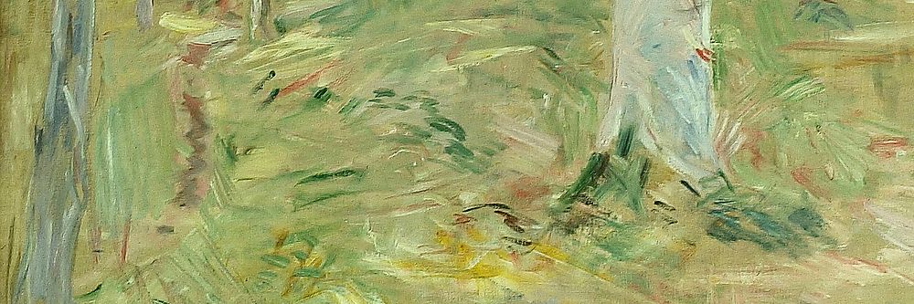 Abstract green impressionism art banner. Remixed by rawpixel.