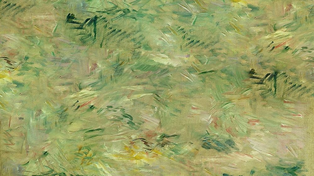 Abstract green desktop wallpaper, impressionism art. Remixed by rawpixel. 