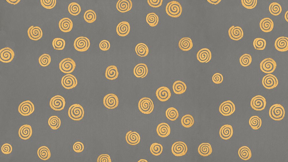 Yellow spiral pattern desktop wallpaper. Remixed by rawpixel. 