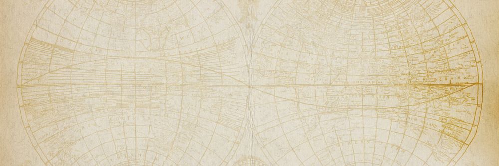 Vintage world map banner. Remixed by rawpixel.