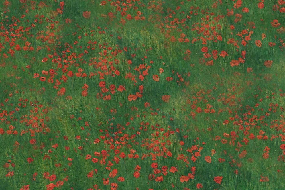 Red poppies field background. Remixed by rawpixel. 