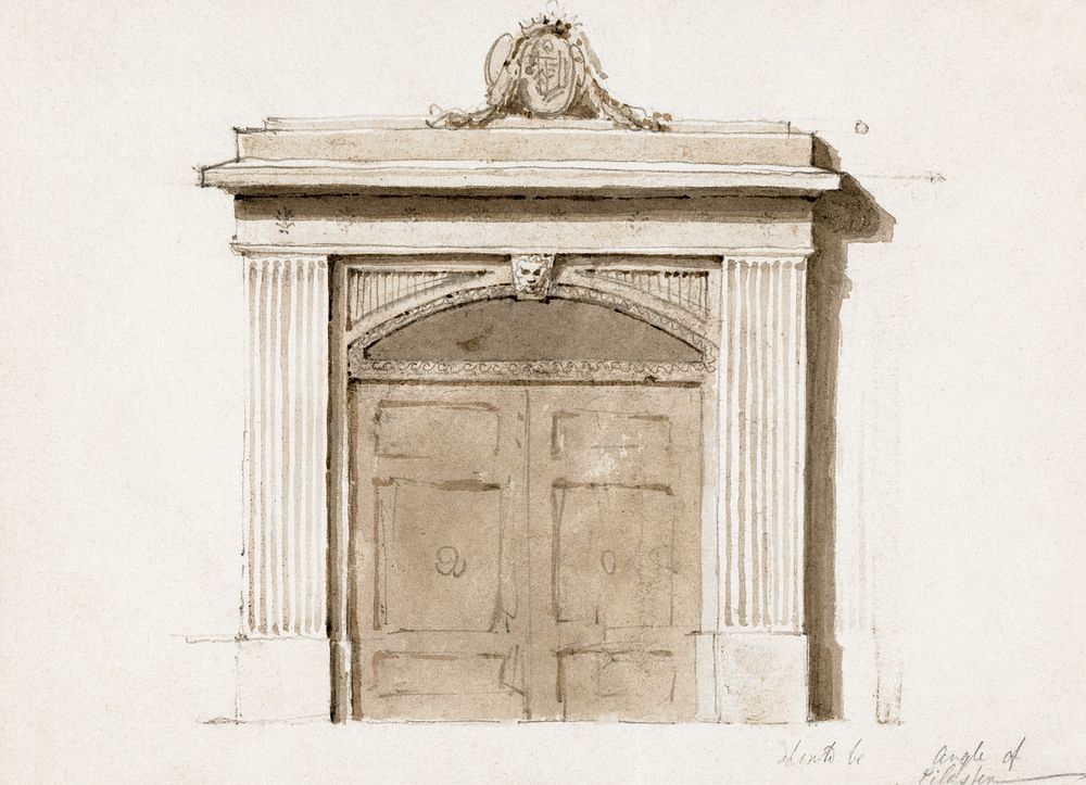 Study of a Stone Mausoleum (1802-1804) watercolor by Sir Robert Smirke the younger. Original public domain image from Yale…