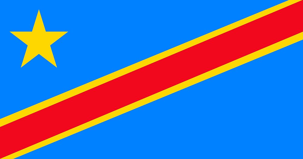 Congolese flag, national symbol image