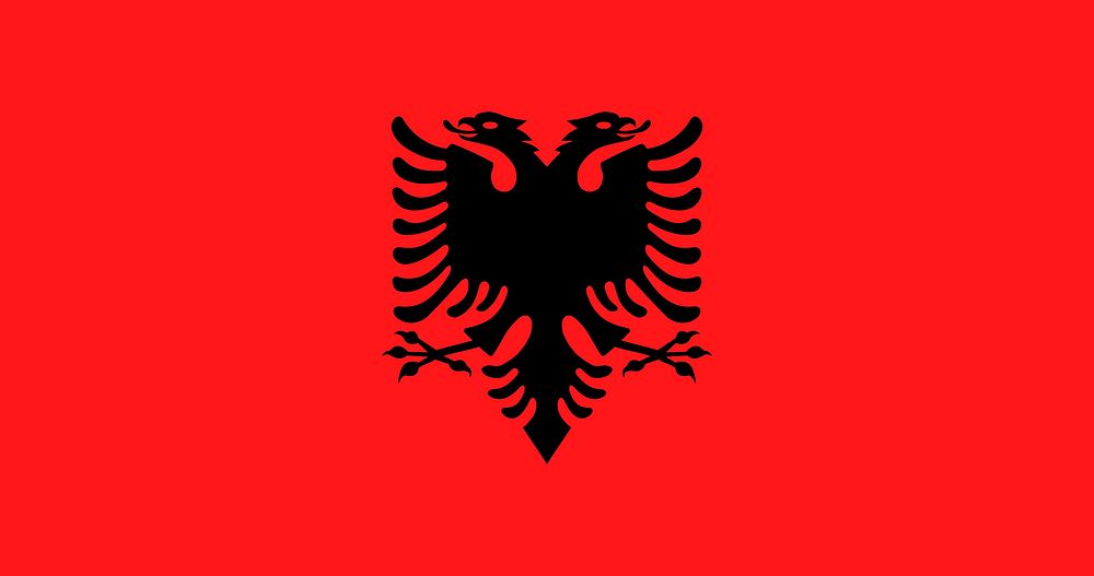 Albanian flag, national symbol image