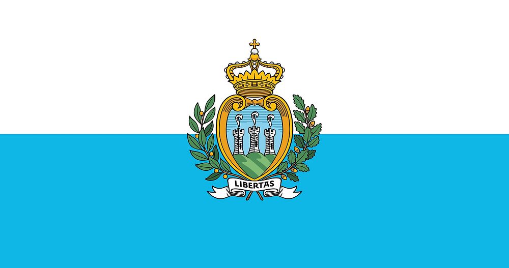 Sammarinese flag, national symbol image