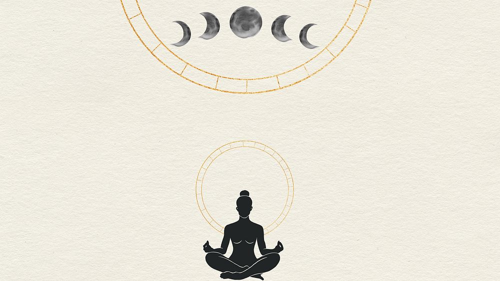 Meditation elements remix, spiritual desktop wallpaper