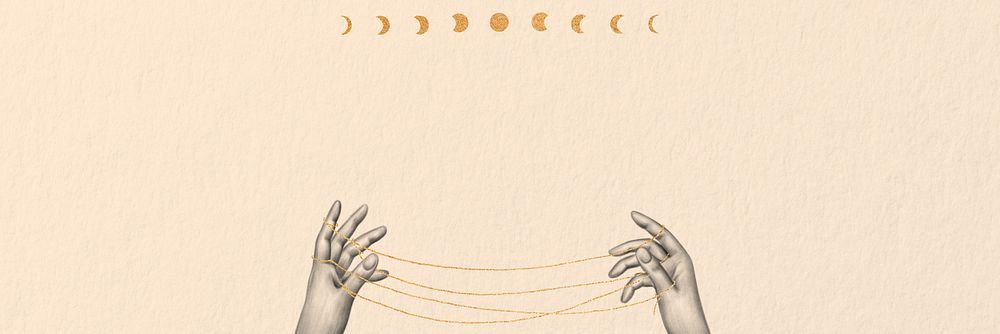 Hands illustration, paper aesthetic background