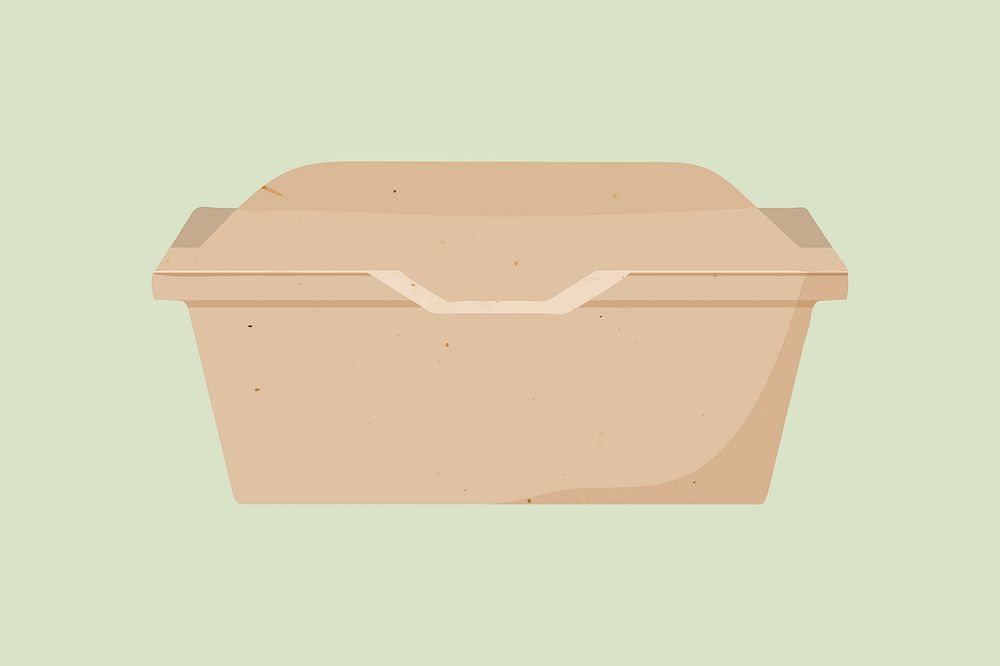 Takeaway container, eco-friendly product illustration vector