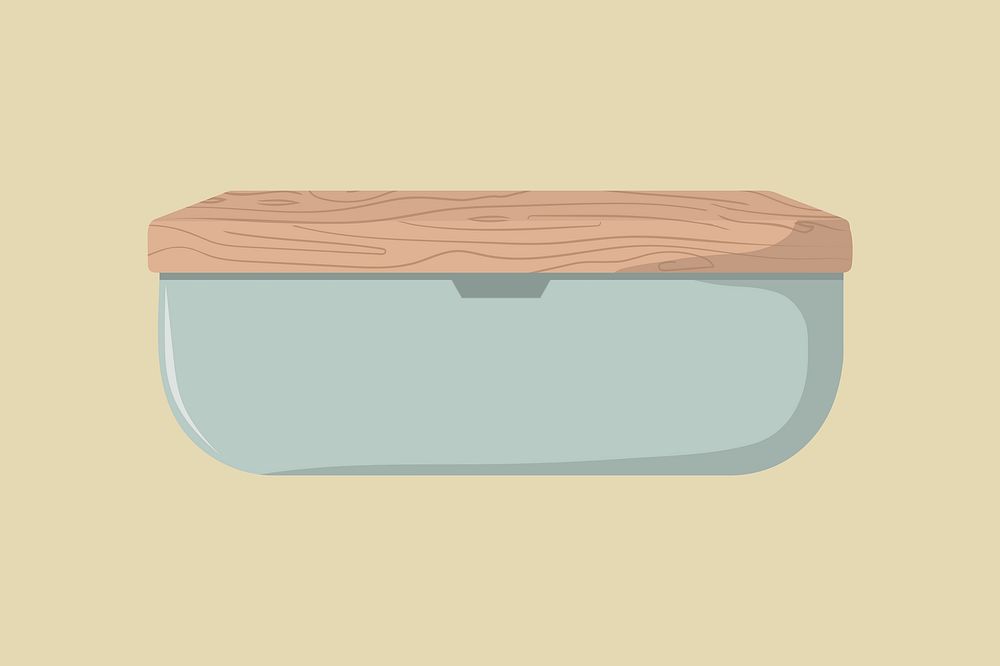 Food container, eco-friendly product illustration