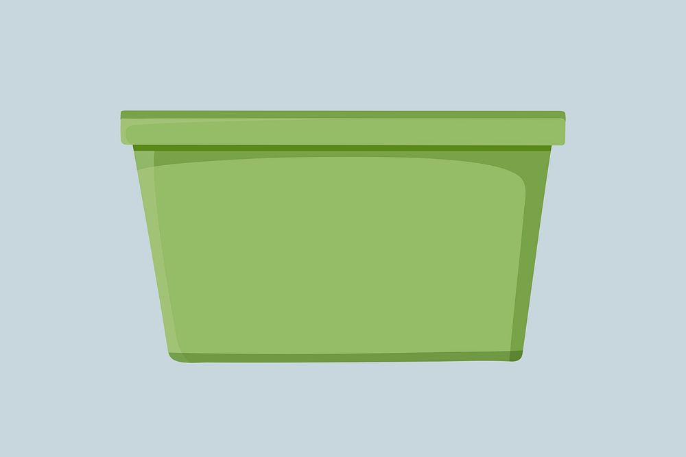 Green trash can, environment illustration psd