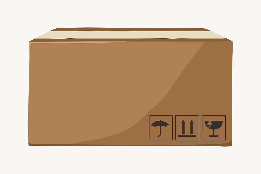 Paper box, product packaging illustration