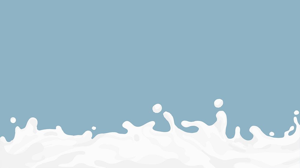 Milk splash desktop wallpaper, blue design