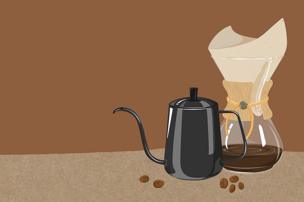 Drip coffee background, brown design