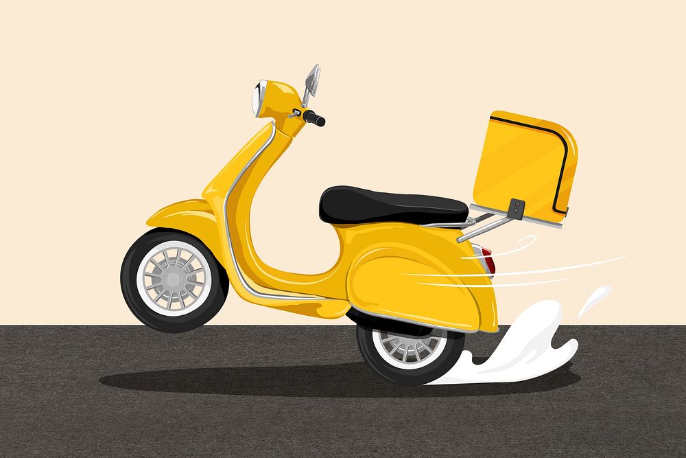 Motorcycle delivery, logistic illustration