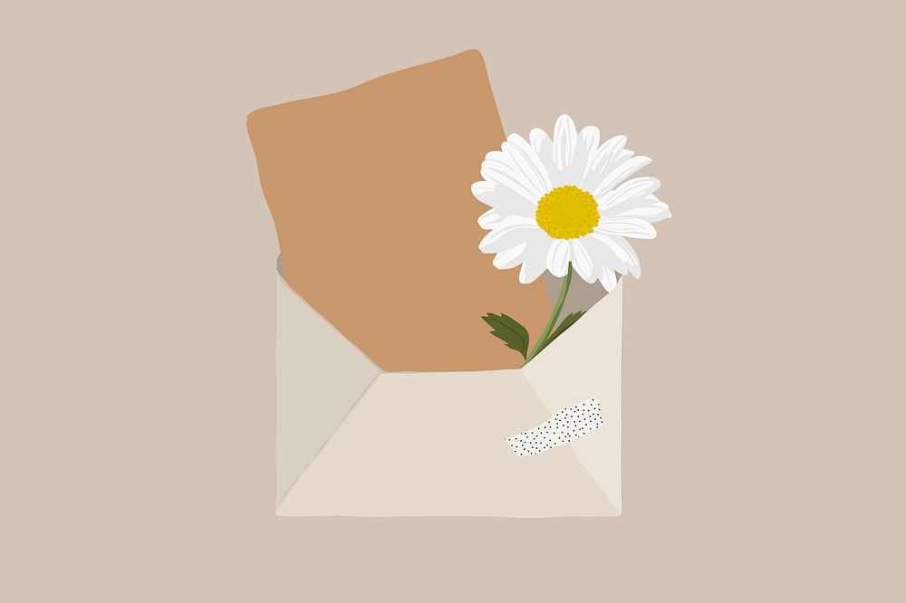 Love letter, aesthetic illustration 