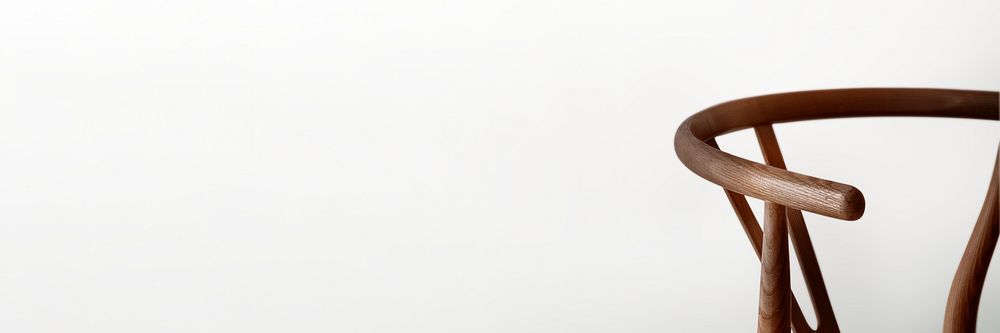 Classic wooden chair background, furniture border