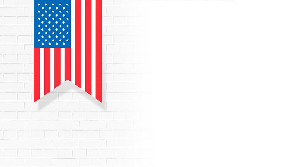 American flag, white desktop wallpaper