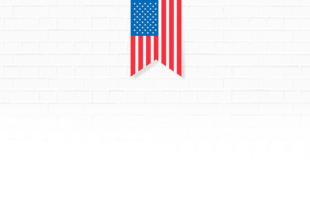 American flag, white background design