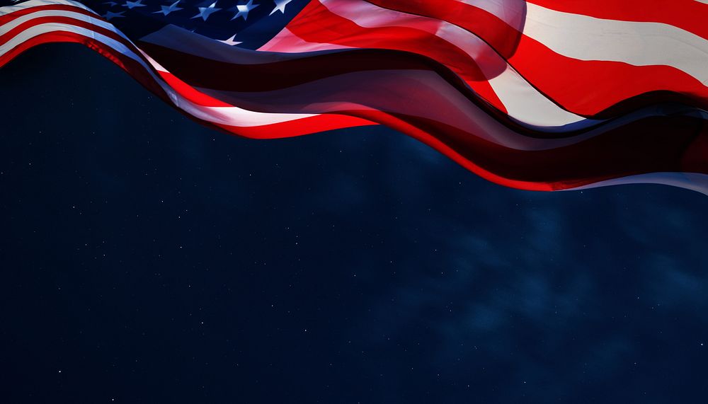 American flag border background