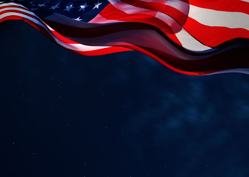 American flag border background