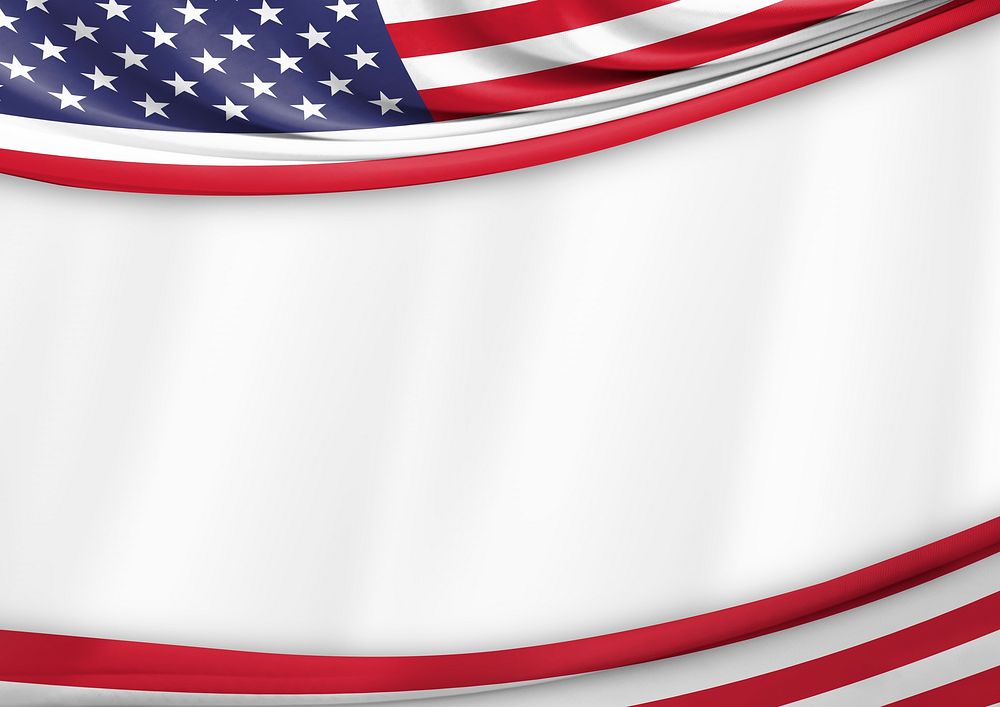 American flag border background