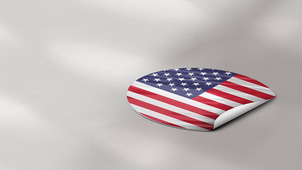 American flag sticker HD wallpaper