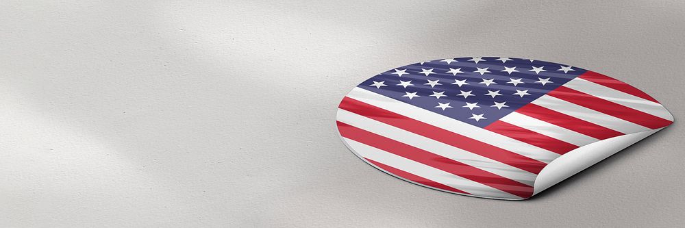 American flag sticker background