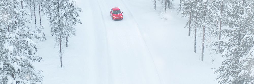 Winter road track background
