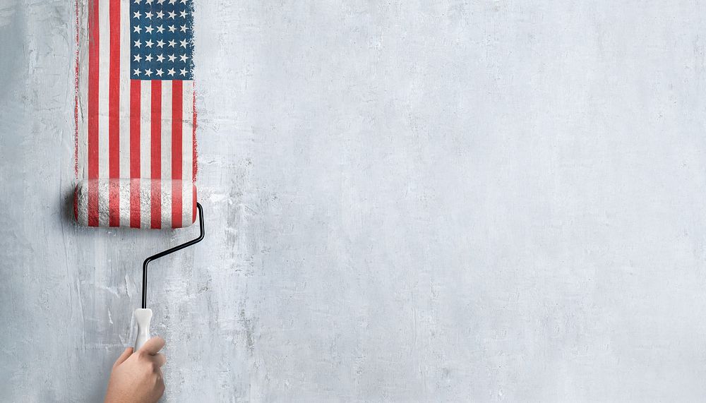 American flag paint background