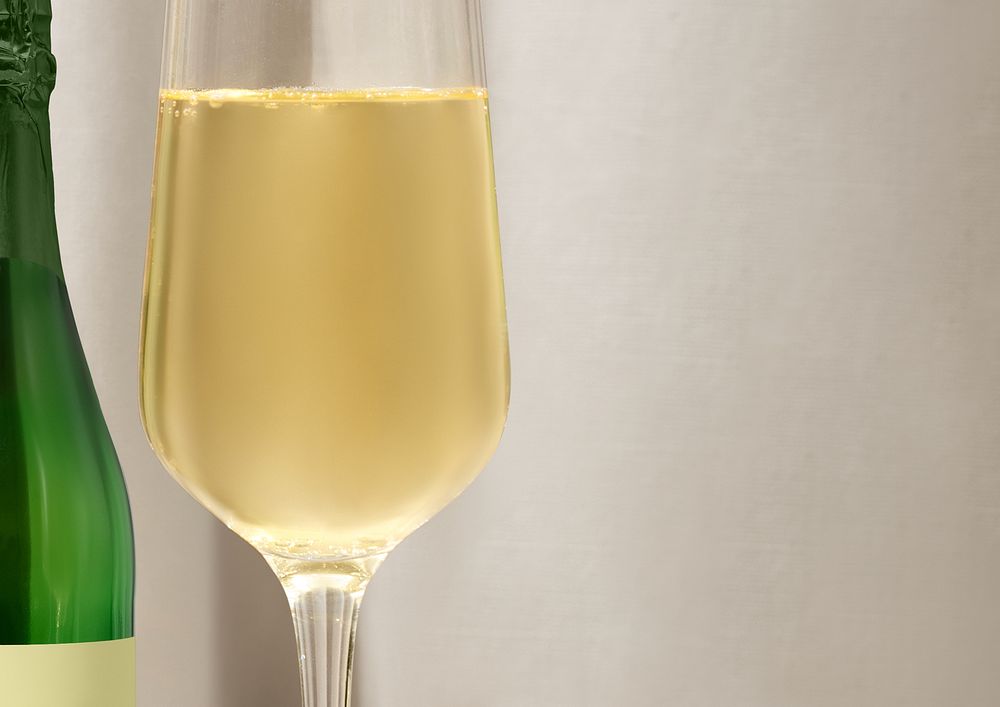 Champagne glass border background