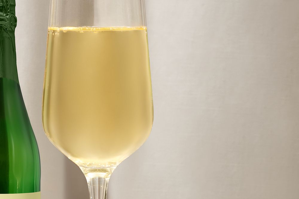 Champagne glass border background