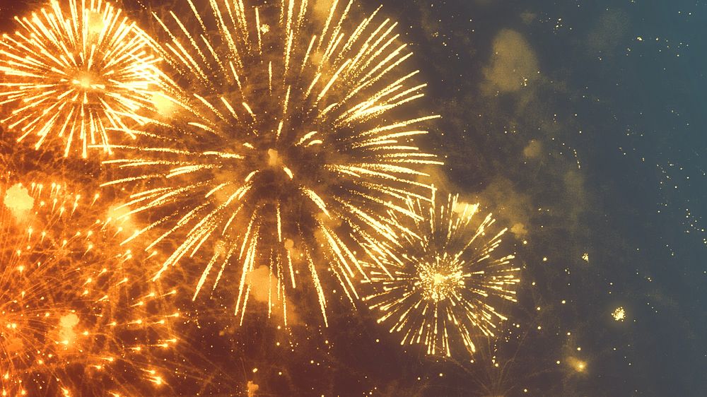 Celebration fireworks HD wallpaper, New Year aesthetic