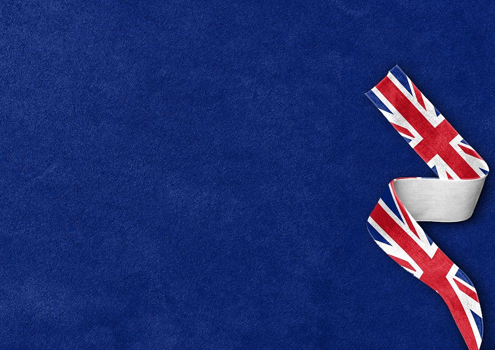 UK flag border background, textured design