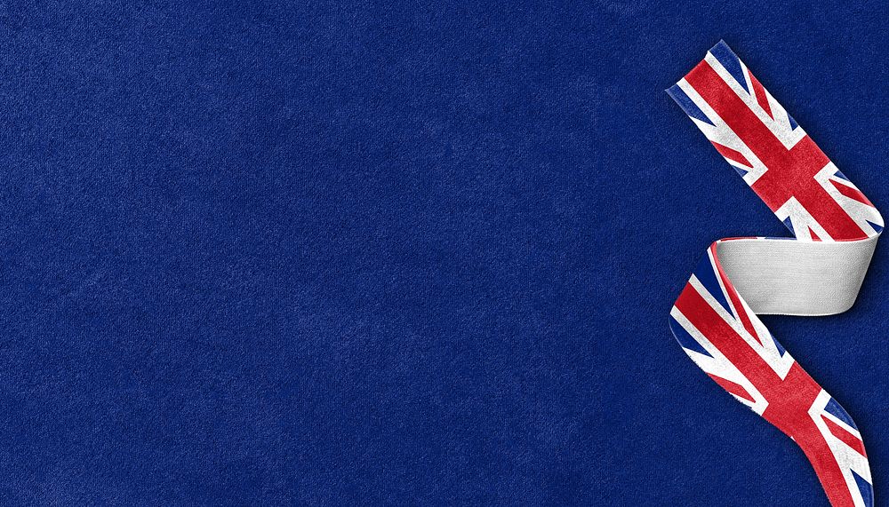 UK flag border background, textured design