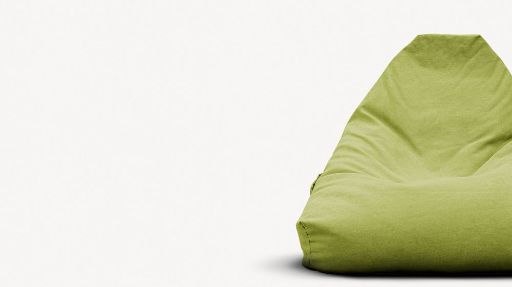 Green bean bag HD wallpaper