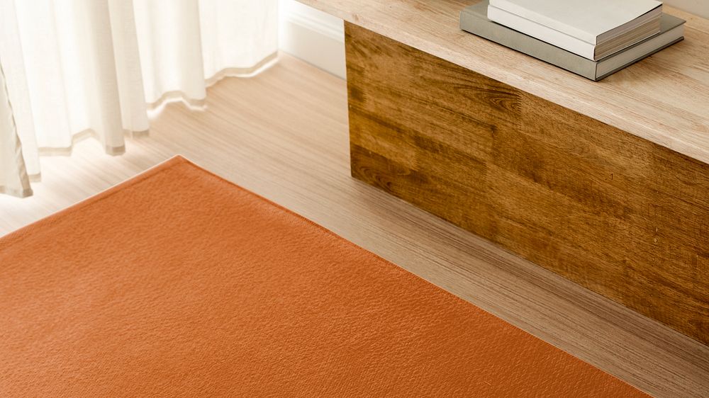 Orange room carpet HD wallpaper, home interior design
