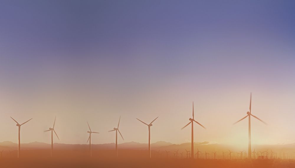 Wind farm background, renewable energy 