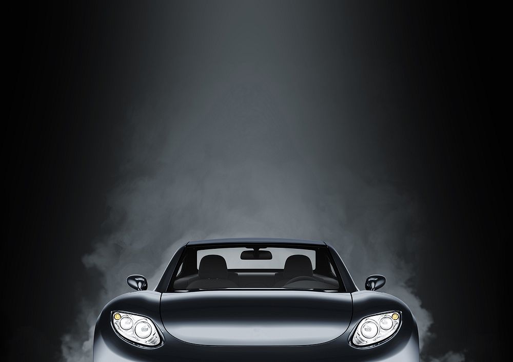 Black sports car background