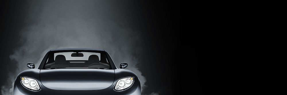 Black sports car blog banner