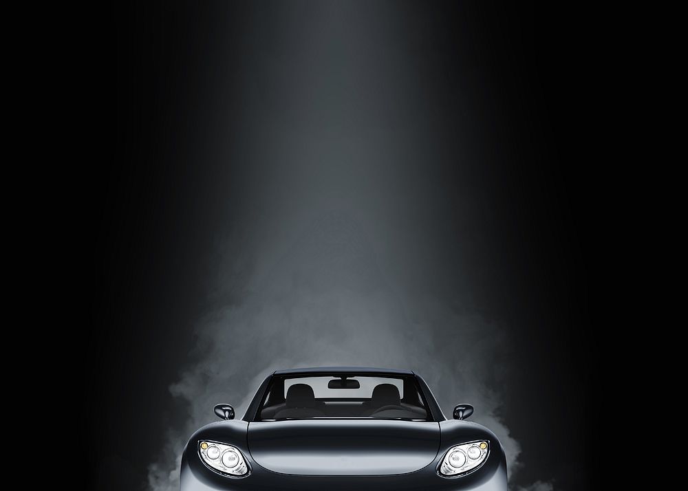 Black sports car background