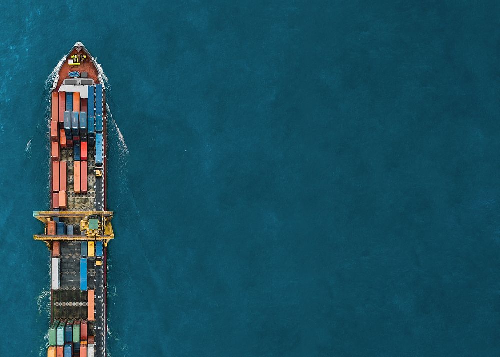 Container ship background
