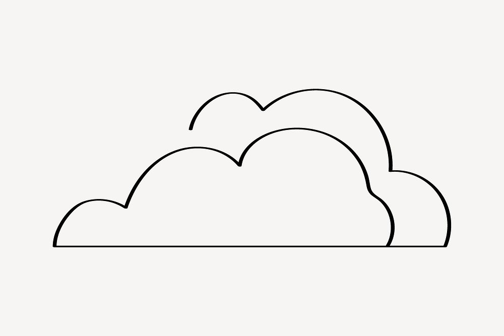 Cloud line art vector