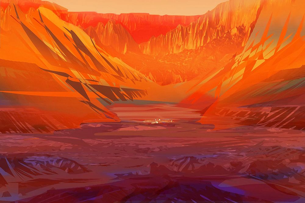 Mars planet landscape background