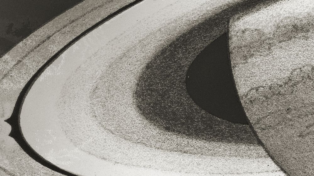 Aesthetic Saturn ring HD wallpaper, greyscale galaxy 