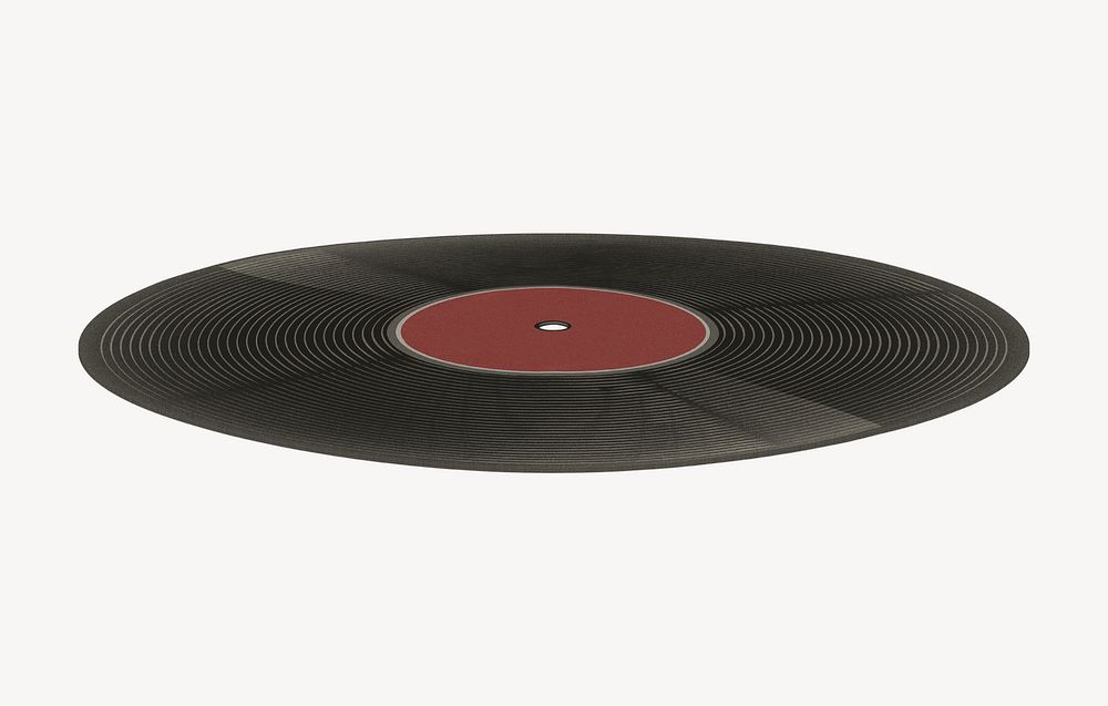 Retro vinyl record, flat graphic