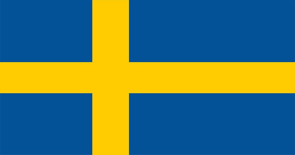 Swedish flag, national symbol image